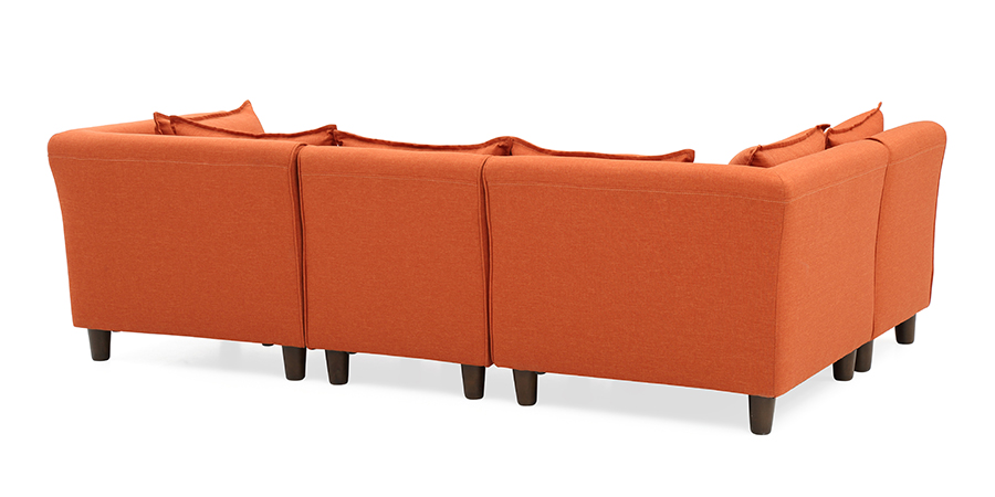 Mara Modular Fabric Sofa (Rust)